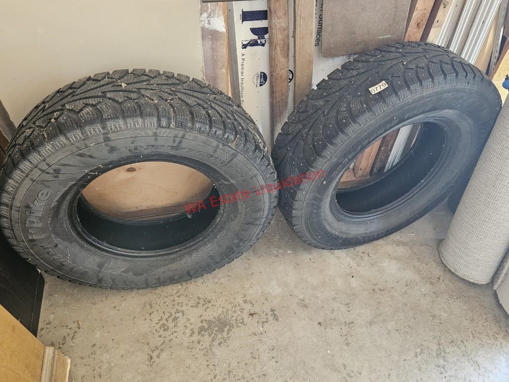 2 Snow Tires - See Pictures for Size