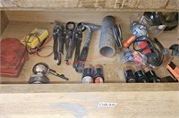 Contents of Drawer - Tools Batteries More