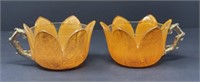Westmoreland Orange Peel Tulip Punch Cups