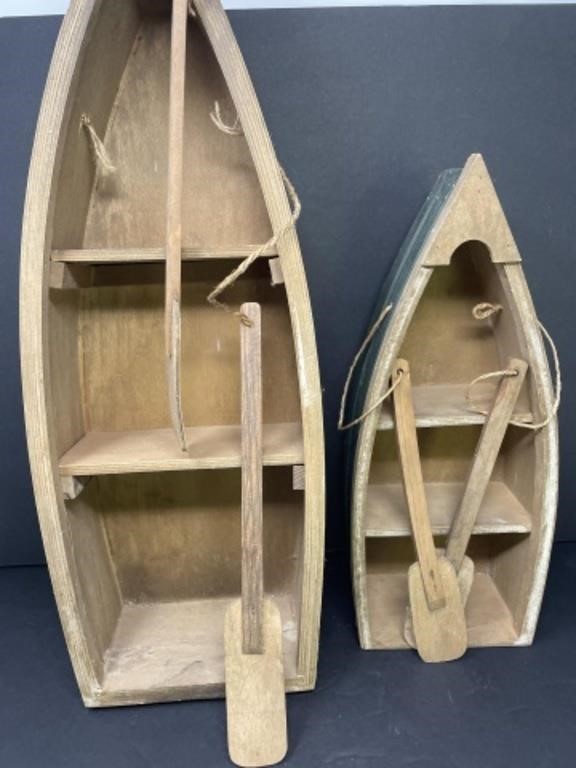 Wood Fishing Boat Display Shelves