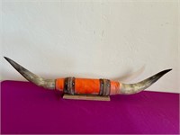Mounted Long Horn Steer Horns 41” Long 4.5” Deep