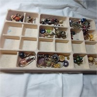 Antique earrings Jewellery with divider Box