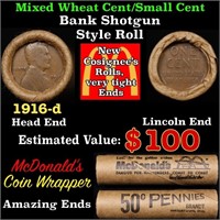 Lincoln Wheat Cent 1c Mixed Roll Orig Brandt McDon