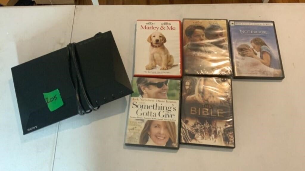 Sony DVD Player with 5 Movies
