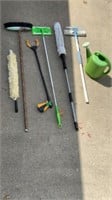 Mops, Brooms, Watering Pail, Steel Grip & Duster