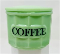 Jadeite Lidded Coffee Jar
