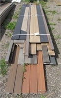 Assortment of composite decking boards and fascia